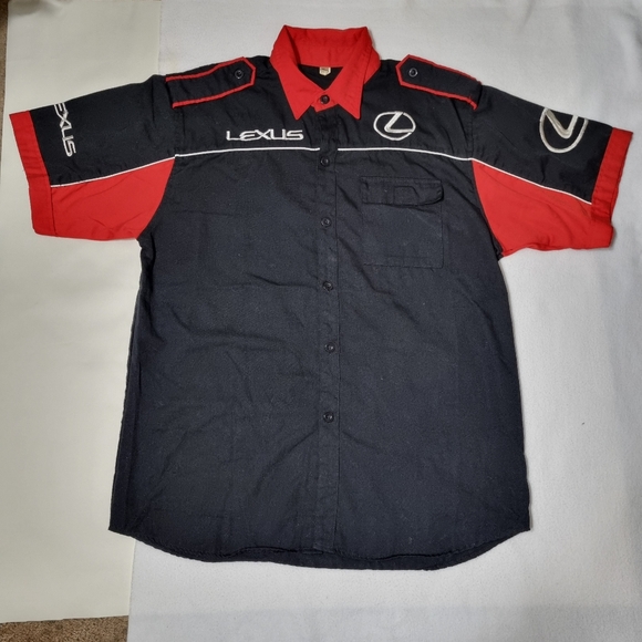 Lexus Toyota Pitcrew Sportwear Logo Shirt Men's Size XL Button Down Used - Picture 1 of 7